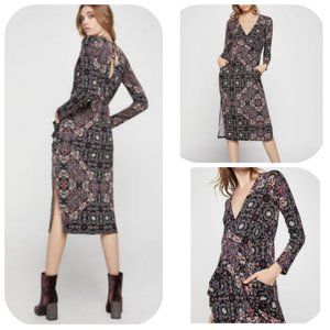 BCBGeneration Faux-Wrap Midi Dress